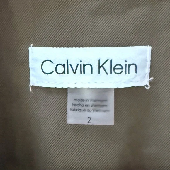 Calvin Klein Women’s Olive Green Zip-Up Shirt Dress! Small! - Picture 5 of 10